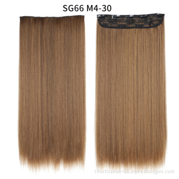 High Quality Chorliss 22 Inch Natural Ombre Straight For Goddess One Piece Five Clips In Synthetic Fiber Clip Hair Extensions